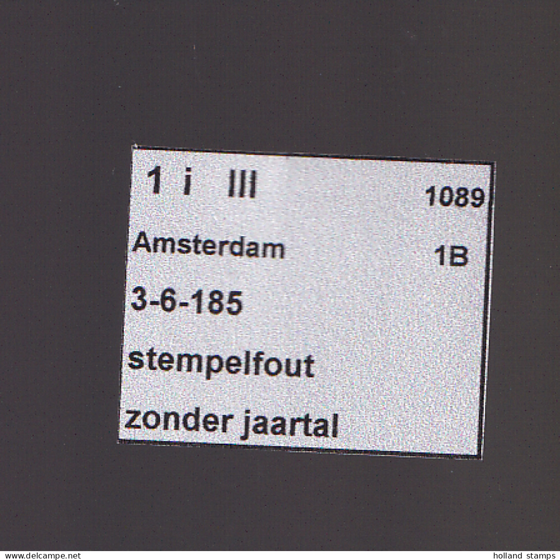 Nederland  NVPH Nr 1 Uit 1856 Op HANDGESCHREVEN BRIEF Gelopen Naar Lokaal AMSTERDAM Stempelfout Jaartal Ontbreekt 12.410 - Brieven En Documenten