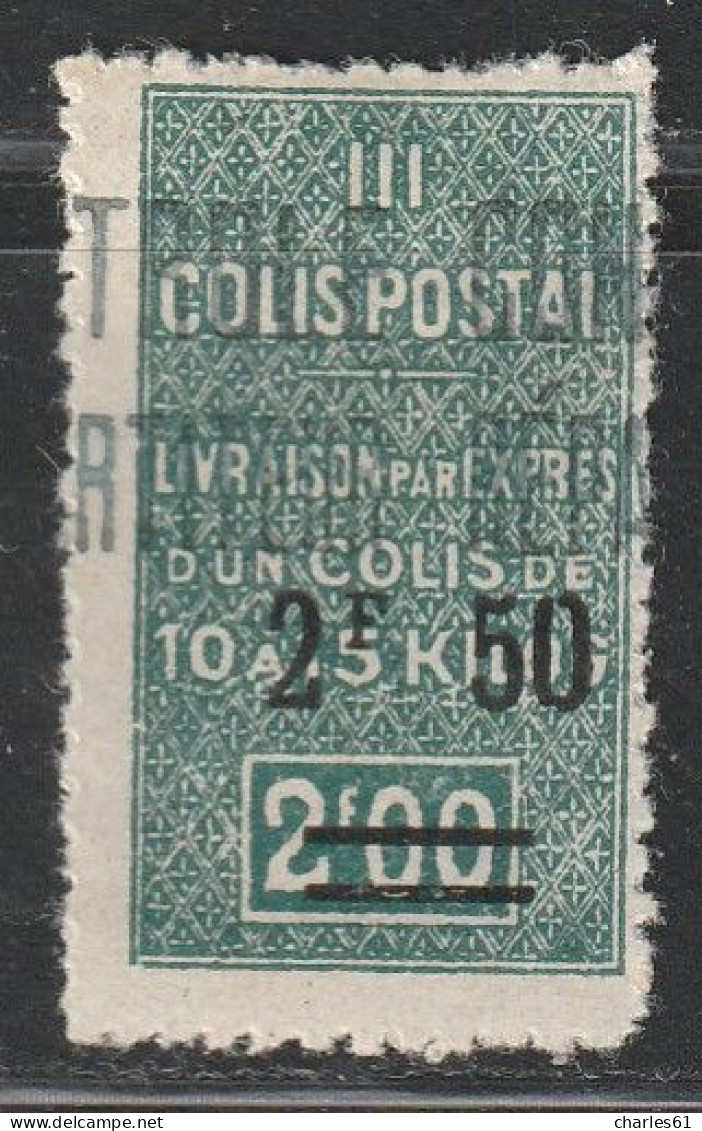 ALGERIE - COLIS POSTAUX - N°49c * (1937-38) 2f50 Sur 2f Vert - Point Après F Absent - - Paketmarken