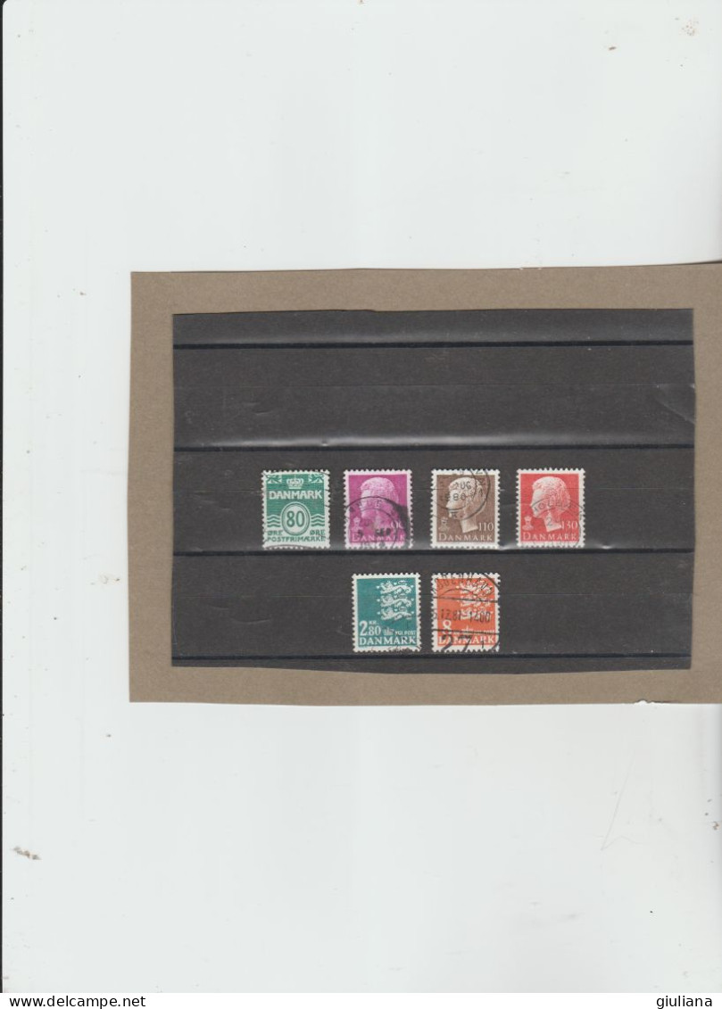 Danimarca 1979 - (UN) 680/86  Used  "Serie Ordinaria. Tipi Prec.. Valori Complementari E Nuovi Colori" - 6 Valori Serie - Used Stamps