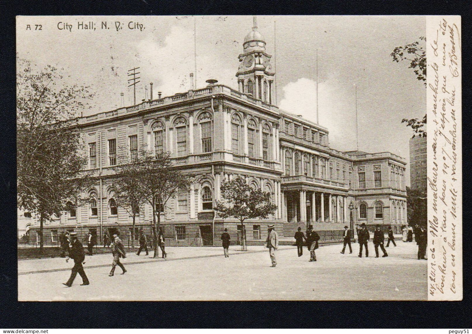 New-York. City Hall ( 1812- Arch. Joseph Mangin Et John McComb). 1906 - Manhattan