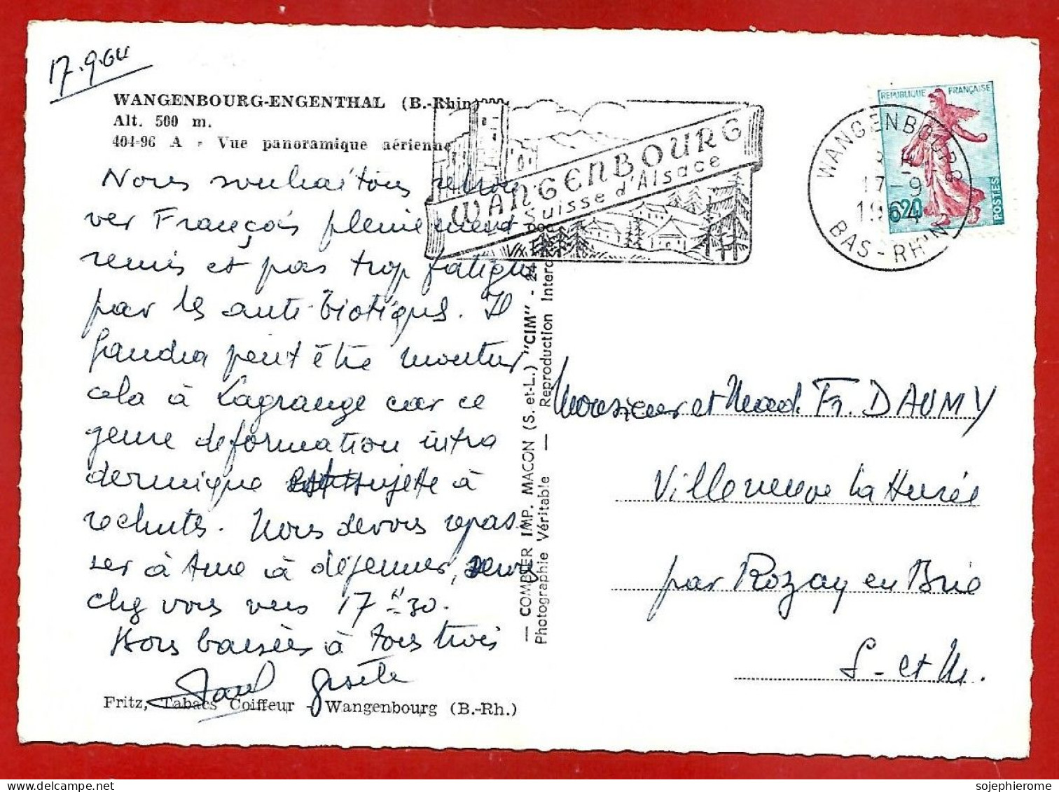 Wangenbourg-Engenthal (67) Vue Panoramique Aérienne 2scans 17-09-1964 - Other & Unclassified