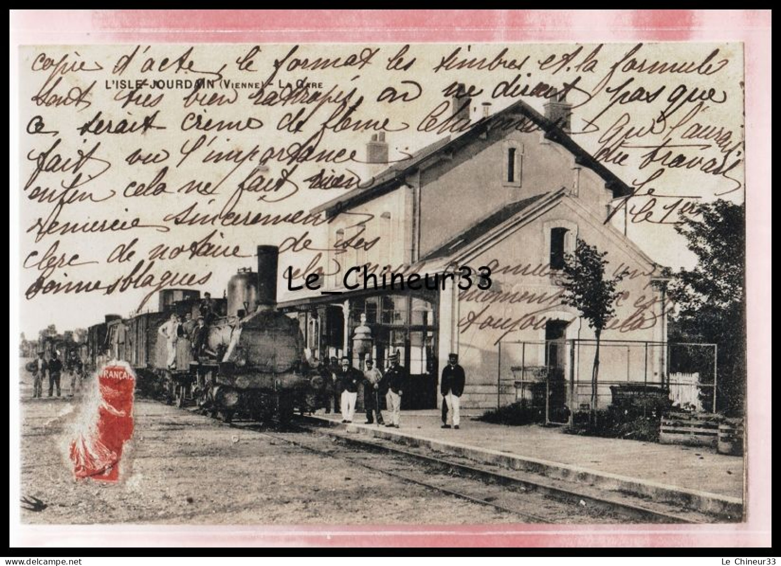 86 - L'ISLE JOURDAIN --- La Gare - Train Vapeur --animé - L'Isle Jourdain