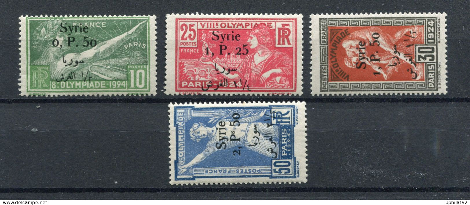 !!! SYRIE, SERIE JEUX OLYMPIQUES DE PARIS 1924 N°149/152 NEUVE* - Nuevos