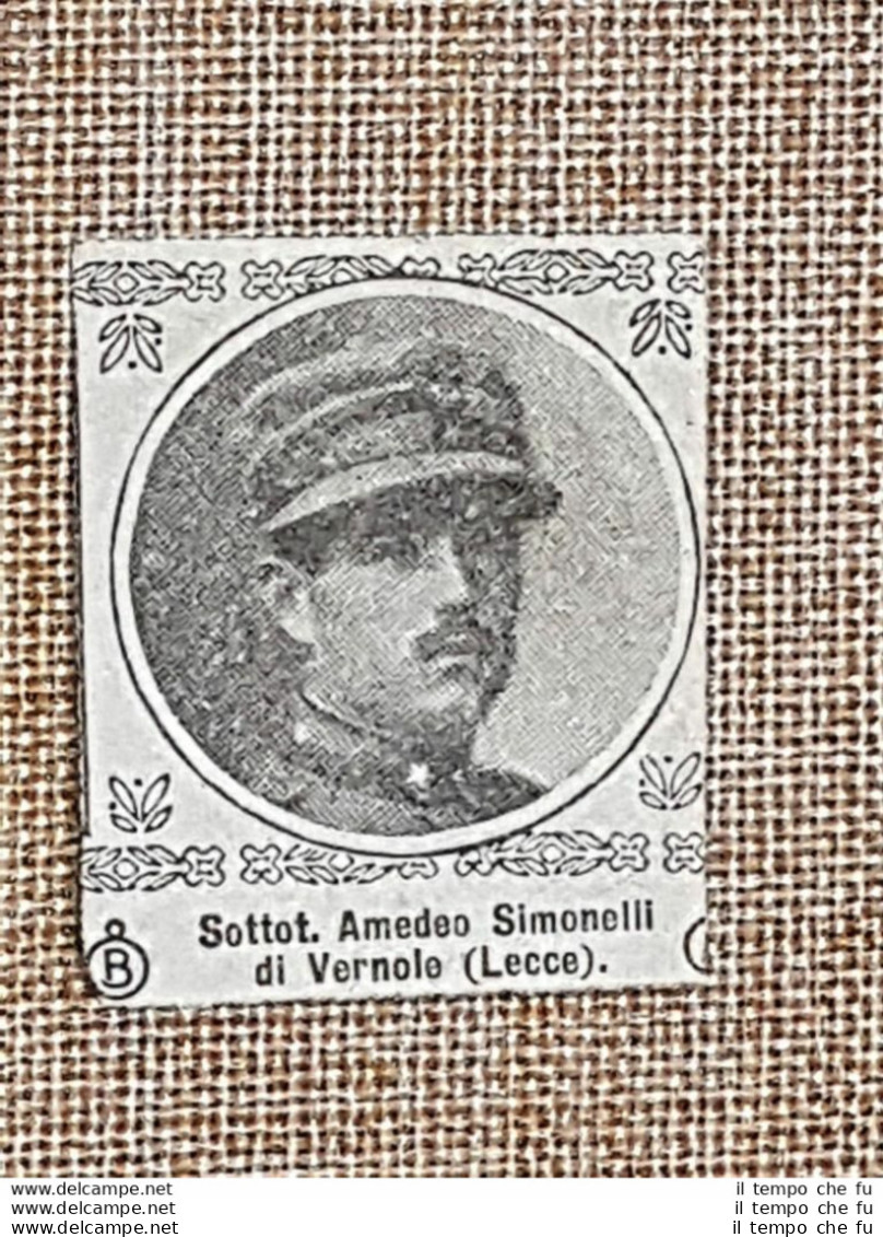 Amedeo Simonelli Di Vernolo (Lecce) Caduto Nella Prima Guerra Mondiale WW1 - Other & Unclassified