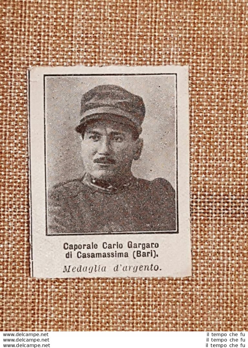 Decorato Al Valore Nel 1916 Carlo Gargaro Di Casamassima Medaglia D'Argento WW1 - Other & Unclassified