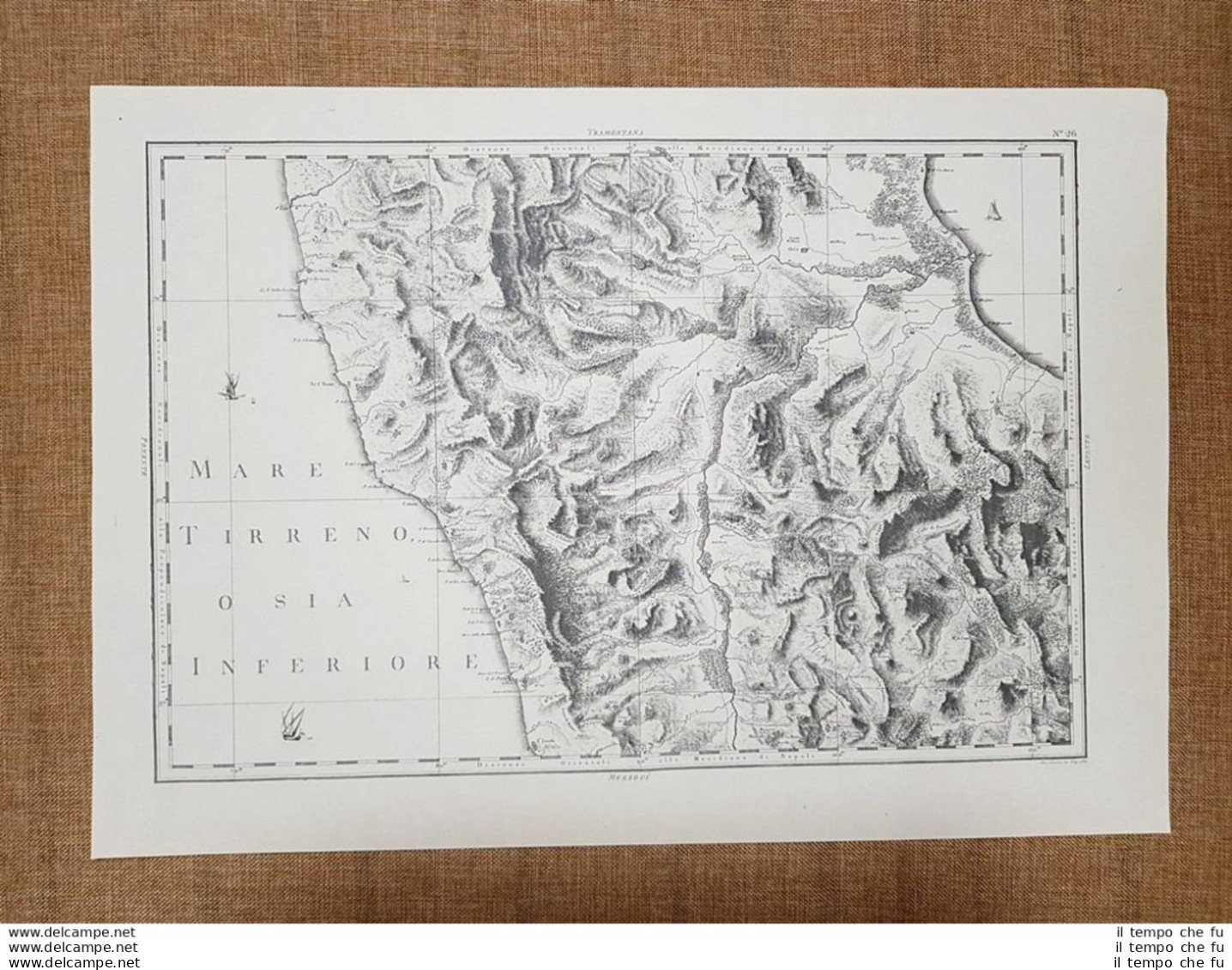 Carta Geografica Calabria Citra Anno 1808 Regno Di Napoli Rizzi Zannoni Ristampa - Cartes Géographiques