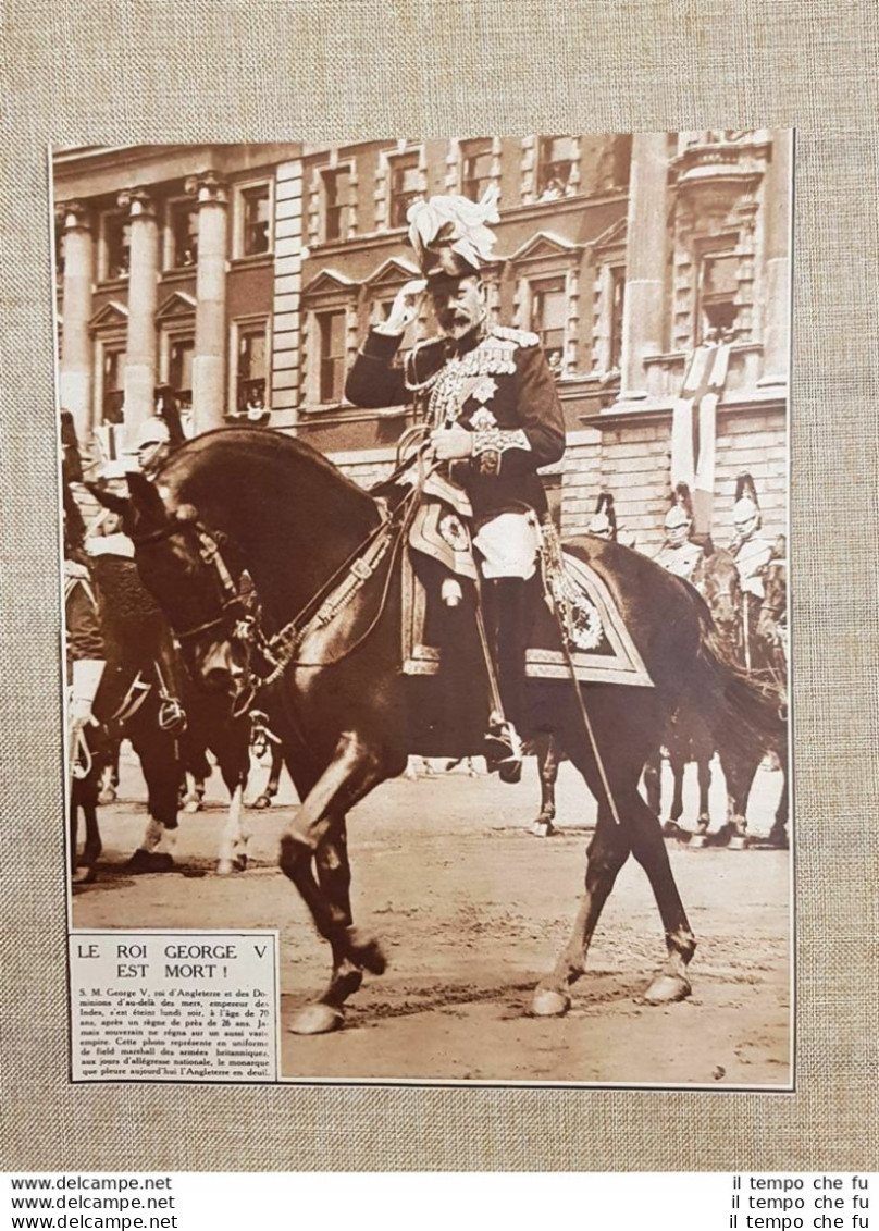 Re Giorgio V O George Frederick Ernest Albert Londra, 1865 – Sandringham, 1936 - Altri & Non Classificati