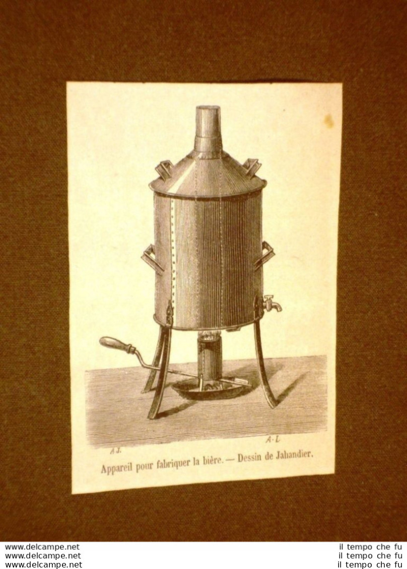 Invenzione Nel 1873 Apparecchio Per La Fabbricazione Della Birra - Antes 1900