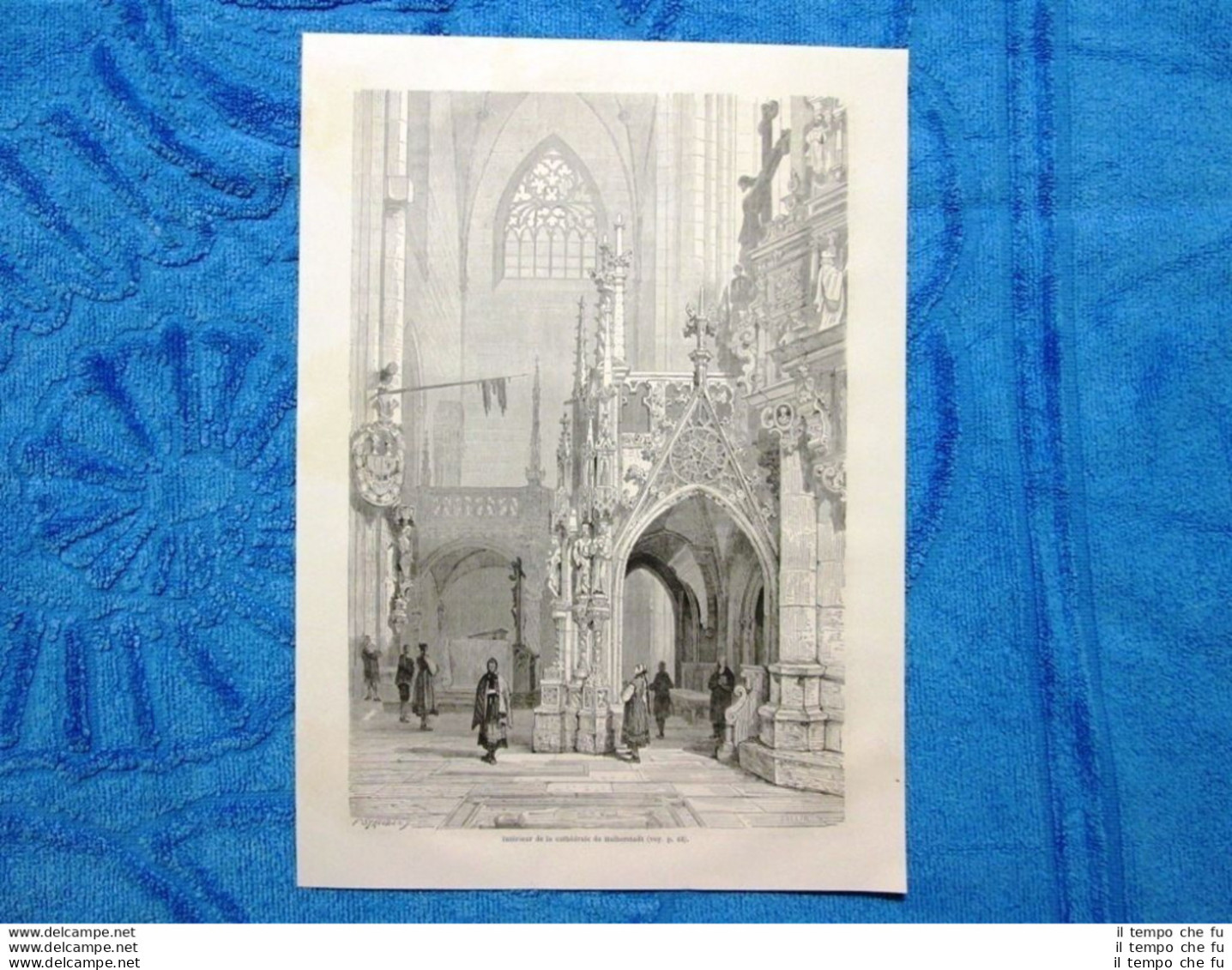 Gravure Année 1863 - Interieur Cathedrale De Halberstadt (Allemagne - Germania) - Ante 1900