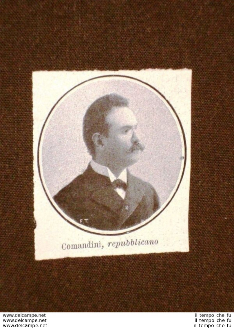 Onorevole Comandini Nel 1908 Deputato Repubblicano - Andere & Zonder Classificatie