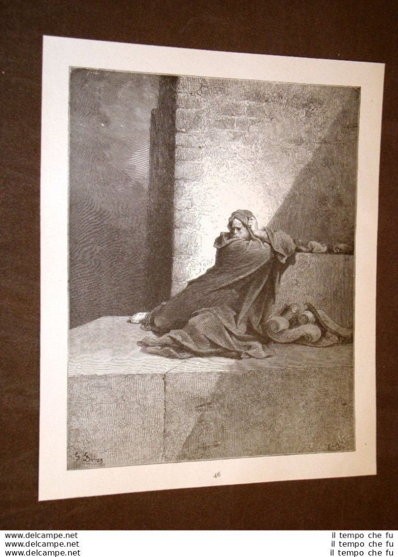 Incisione Di Gustave Dorè Del 1880 Bibbia Baruch Bible Engraving - Before 1900