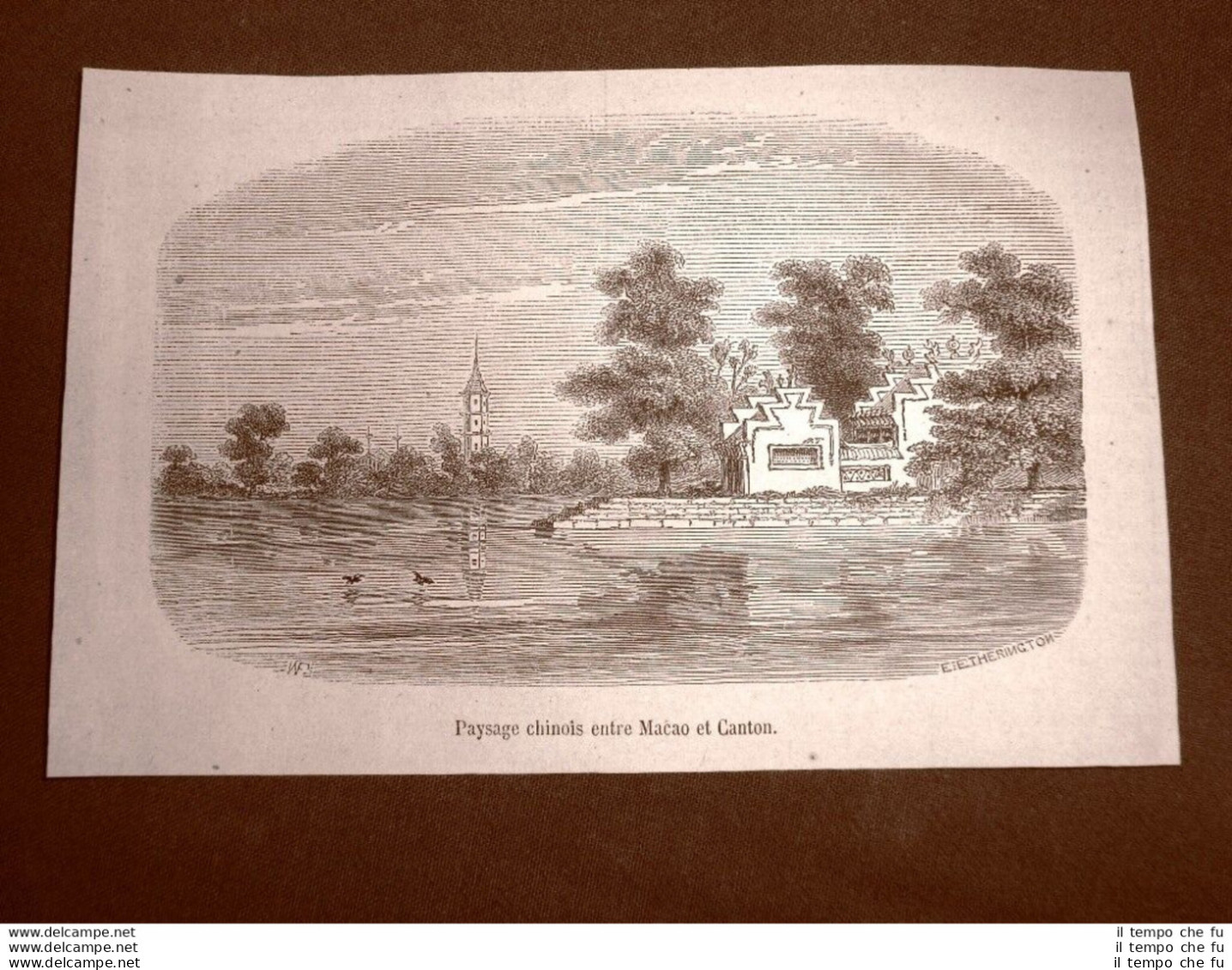 Paesaggio Cinese Tra Macao E Canton Nel 1840 Cina - Ante 1900