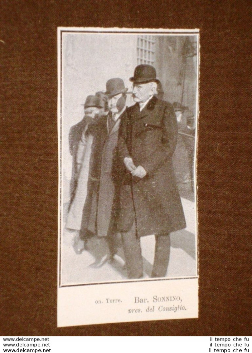 Sidney Costantino Sonnino Di Pisa Nel 1909 Presidente Del Consiglio - Andere & Zonder Classificatie
