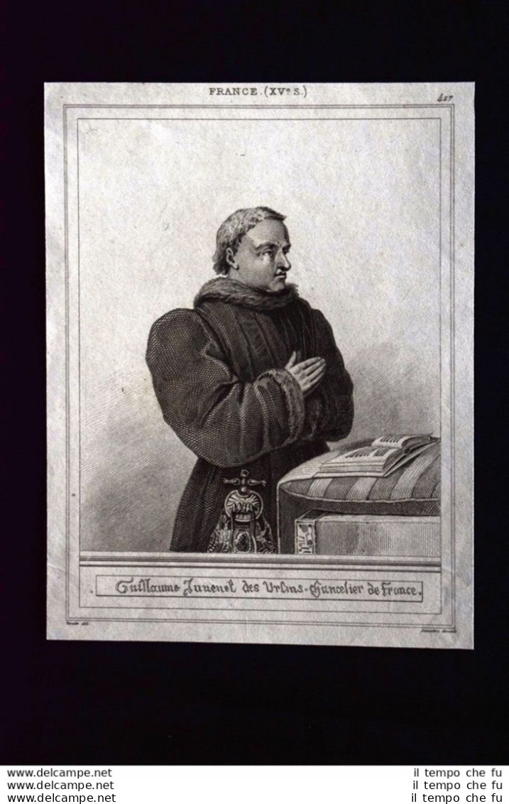 Guillaume Jouvenel Des Ursins, France Incisione Del 1850 L'Univers Pittoresque - Ante 1900