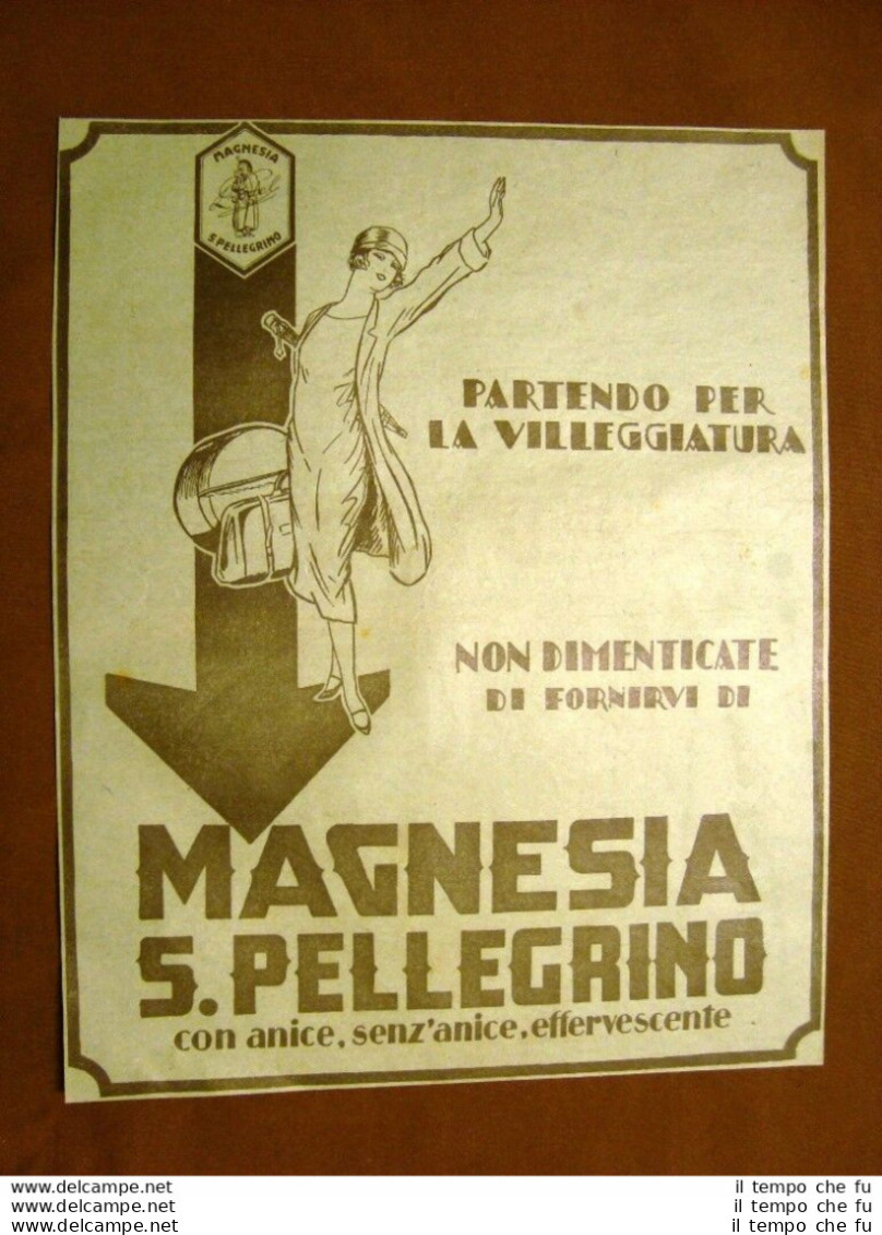 Pubblicità Primi Anni Del 900 Magnesia San Pellegrino Per La Villeggiatura - Autres & Non Classés