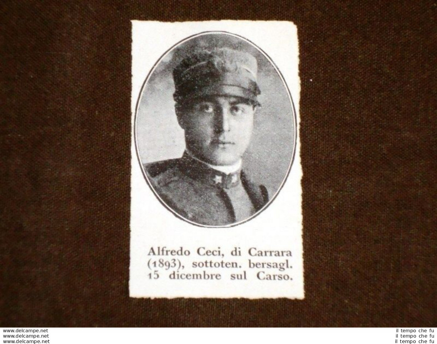 WW1 Prima Guerra Mondiale 1914 - 1918 Caduto Bersagliere Alfredo Ceci Di Carrara - Andere & Zonder Classificatie