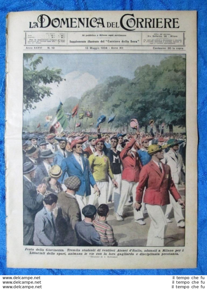 La Domenica Del Corriere 13 Maggio 1934 Milano - Varsavia - Italia Nuova - Sonstige & Ohne Zuordnung