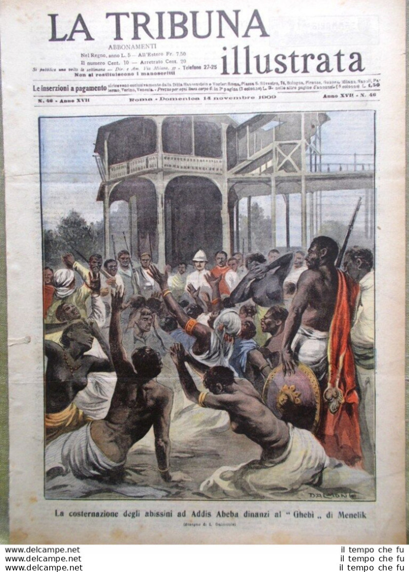 La Tribuna Illustrata 14 Novembre 1909 Morte Menelik Villa Malta Papa Sciopero - Autres & Non Classés