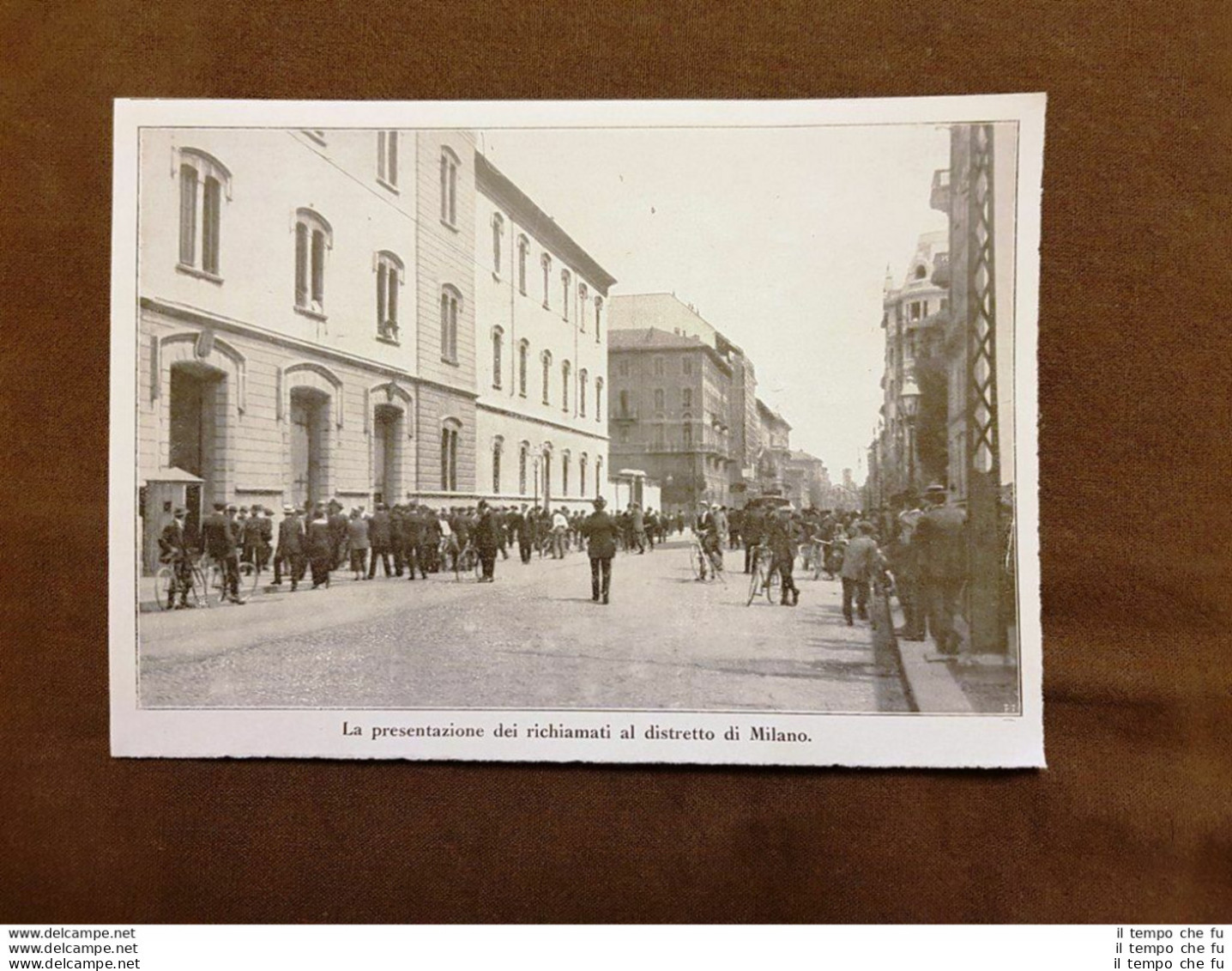 Milano 1915 Presentazione Dei Richiamati Al Distretto WW1 Prima Guerra Mondiale - Otros & Sin Clasificación