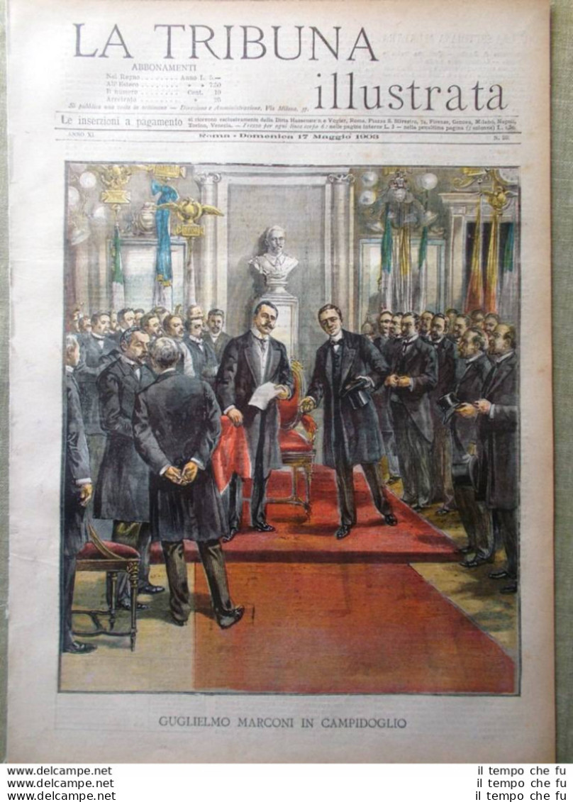 La Tribuna Illustrata 17 Maggio 1903 Trilussa Marconi Goethe Madonna Di Careno - Altri & Non Classificati