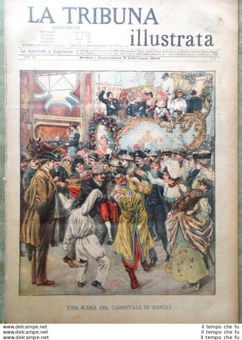 La Tribuna Illustrata 7 Febbraio 1904 Stazione Boston Scarpetta Aalesund Pittura - Autres & Non Classés