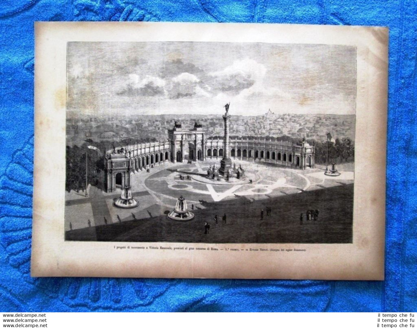 Concorso Di Roma Per Il Monumento A Vittorio Emanule:1°premio Di Ettore Nenot - Before 1900