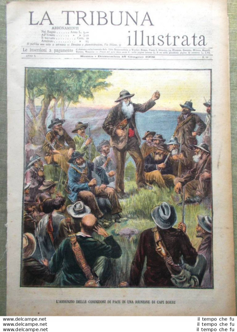 La Tribuna Illustrata 15 Giugno 1902 Tiro A Segno Roma Caprera Creta Edoardo VII - Autres & Non Classés