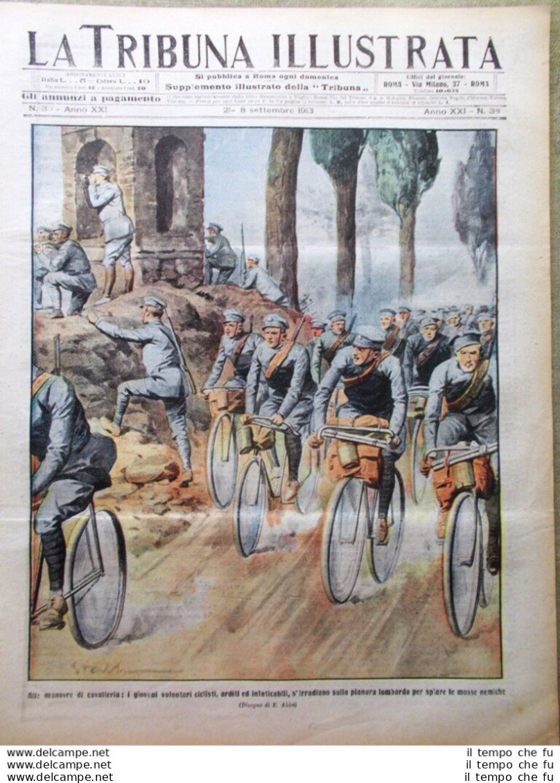 La Tribuna Illustrata 21 Settembre 1913 Zeppelin Parigi Asilo Argentina Sahara - Andere & Zonder Classificatie