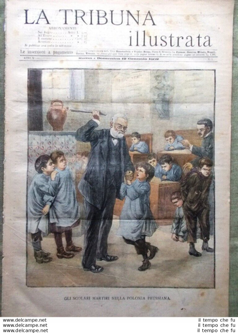 La Tribuna Illustrata 12 Gennaio 1902 Guglielmo Marconi Telegrafo Emanuel Emilia - Sonstige & Ohne Zuordnung