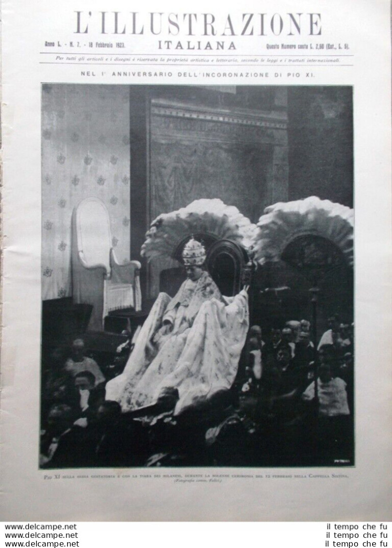 L'Illustrazione Italiana Del 18 Febbraio 1923 Pio XI Balcani Carnevale Cirenaica - Autres & Non Classés