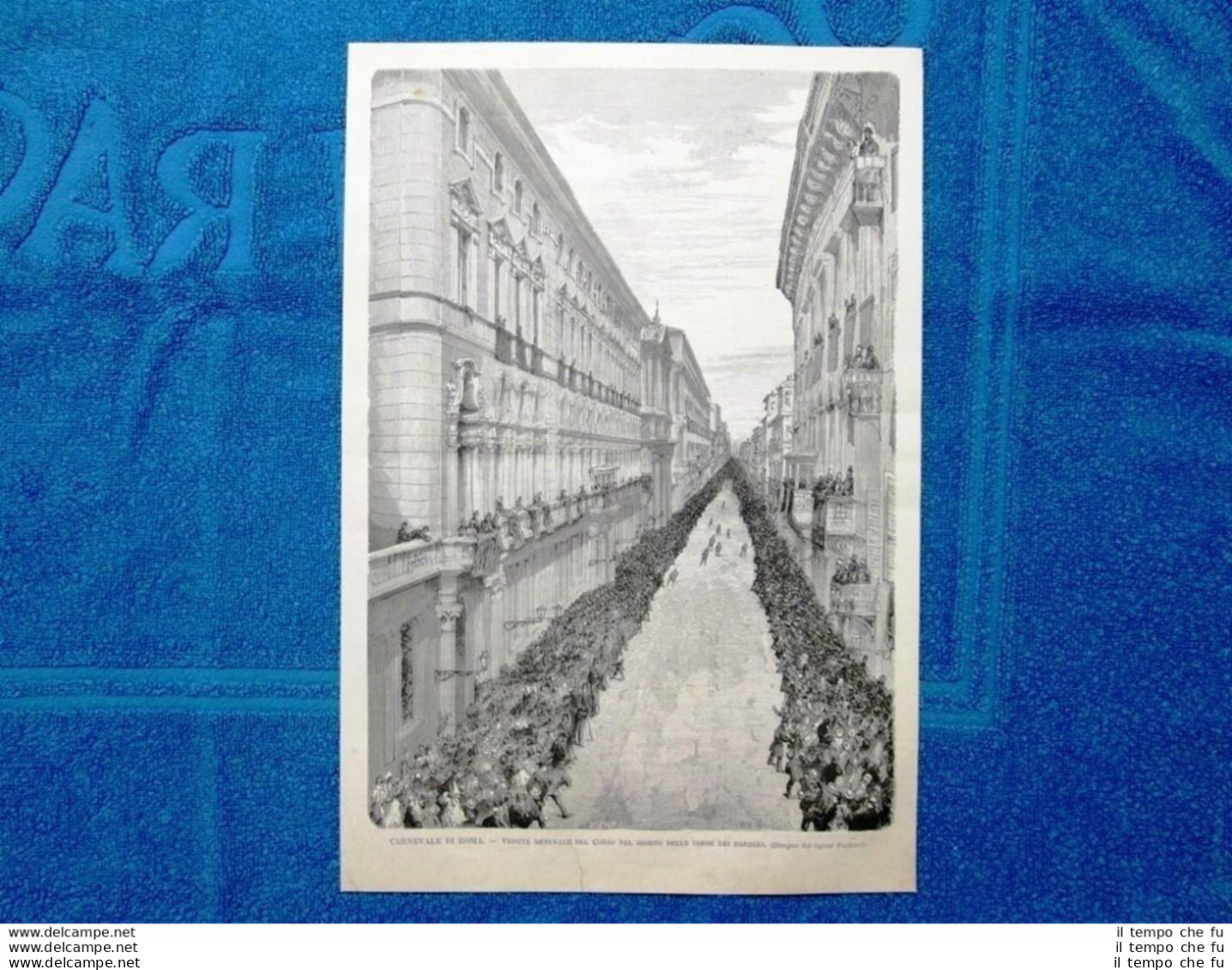 Carnevale Di Roma 1877: Veduta Generale Del Corso Alle Corse Dei Barberi - Before 1900