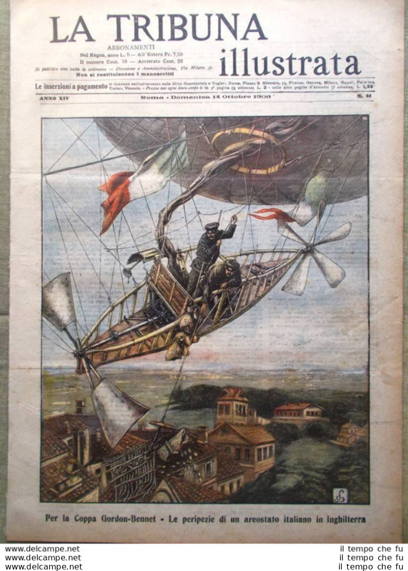 La Tribuna Illustrata 14 Ottobre 1906 Jannuzzi Incendio Roma Alcolismo Quintino - Andere & Zonder Classificatie