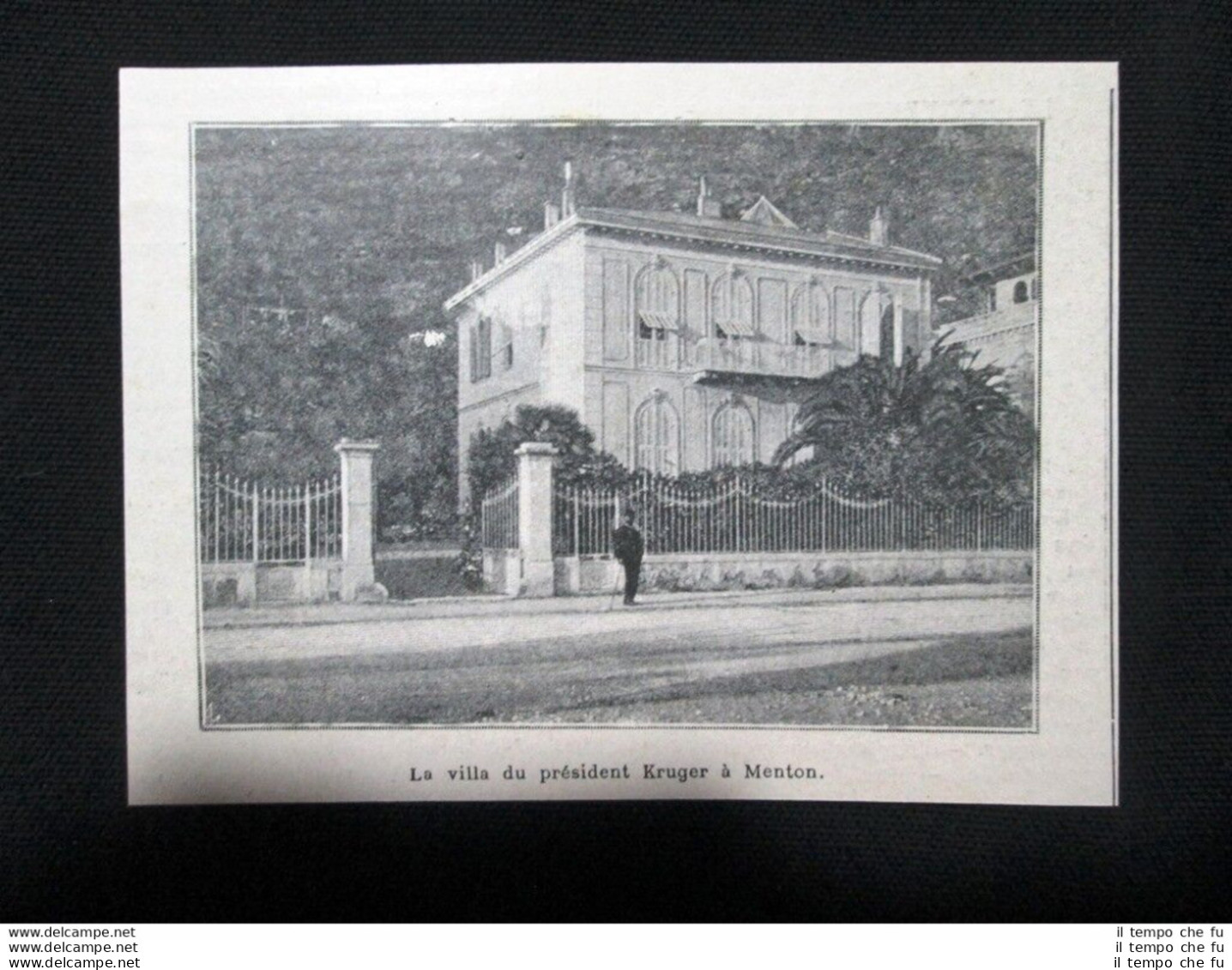 Villa Del Presidente Della Repubblica Del Transvaal Paul Kruger Stampa Del 1902 - Sonstige & Ohne Zuordnung