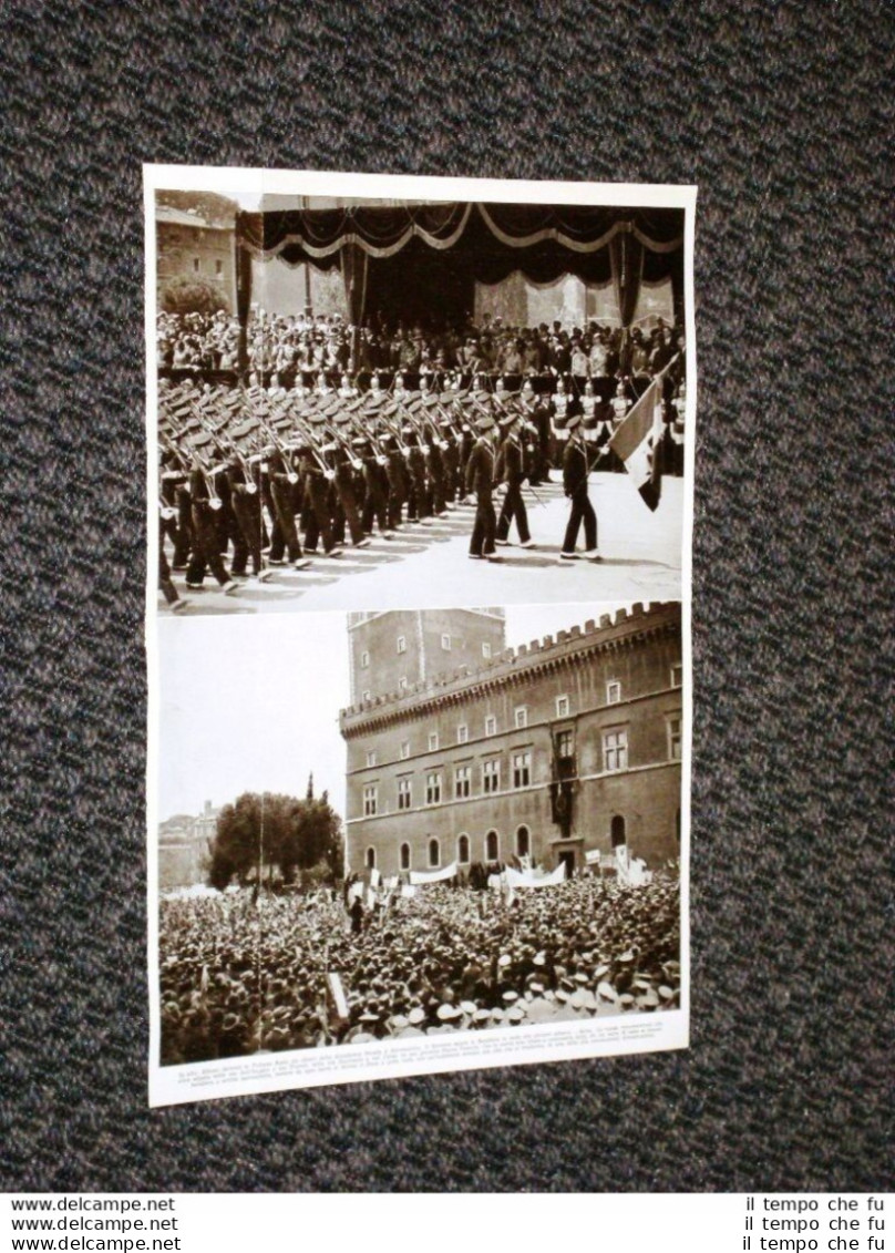 Roma Nel 1937 Fascismo Per Il I Annuale Impero Accademia Navale Aeronautica Duce - Autres & Non Classés