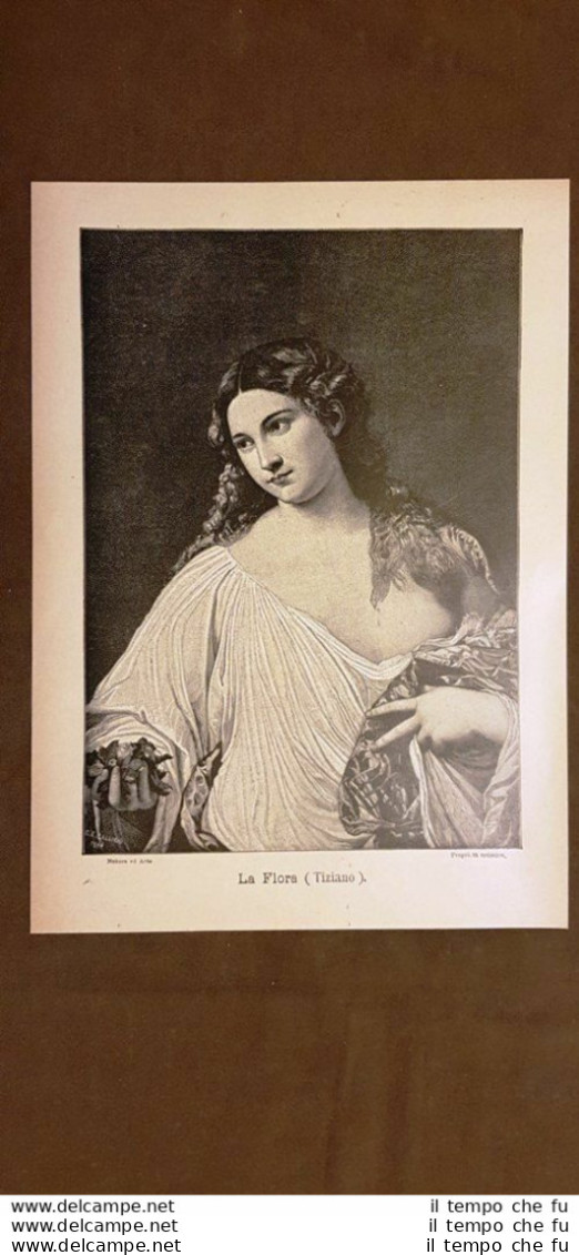 La Flora Opera Di Tiziano Stampa Del 1895 - Ante 1900