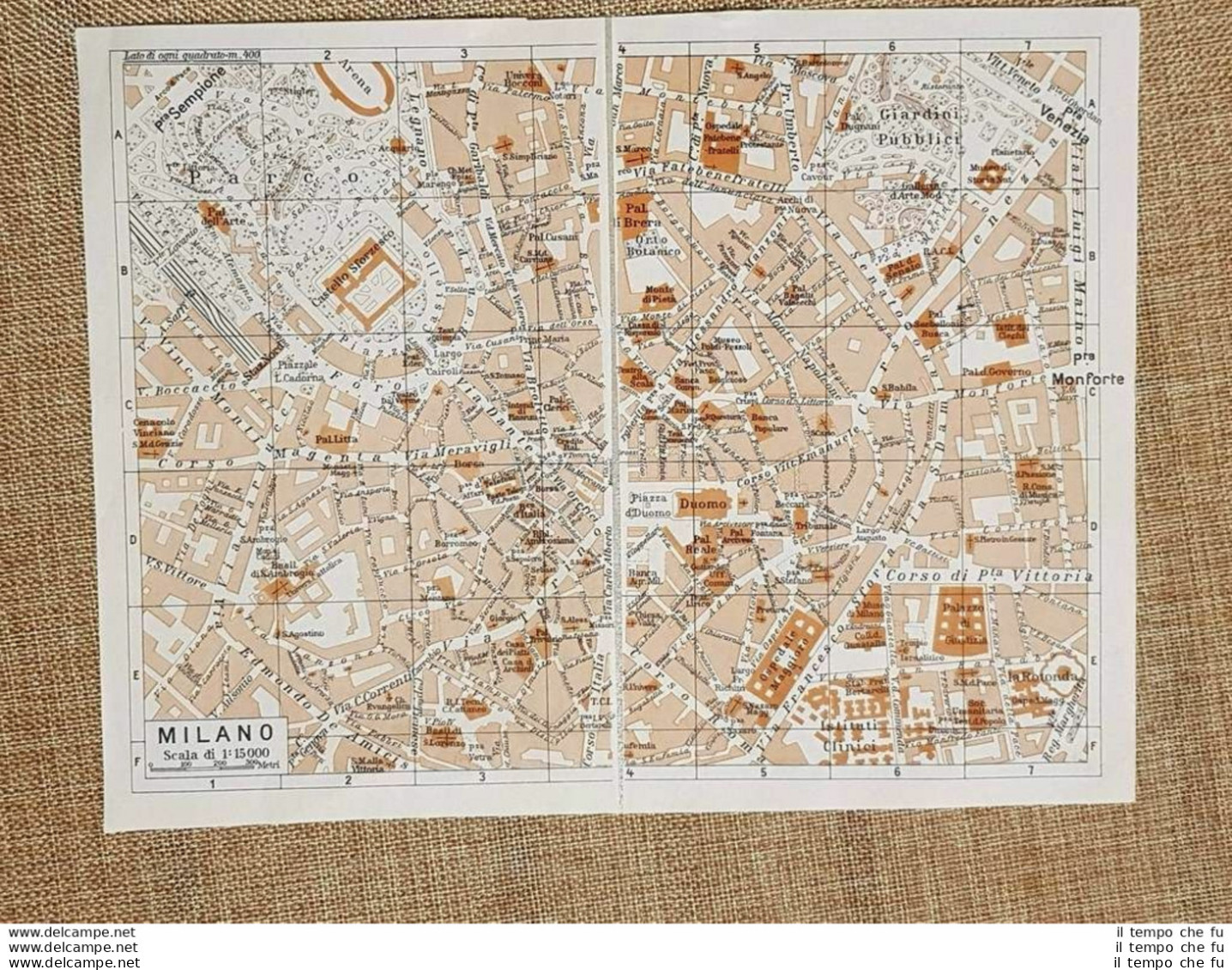 Pianta O Piantina Del 1937 La Città Di Milano (2) Lombardia T.C.I. - Landkarten
