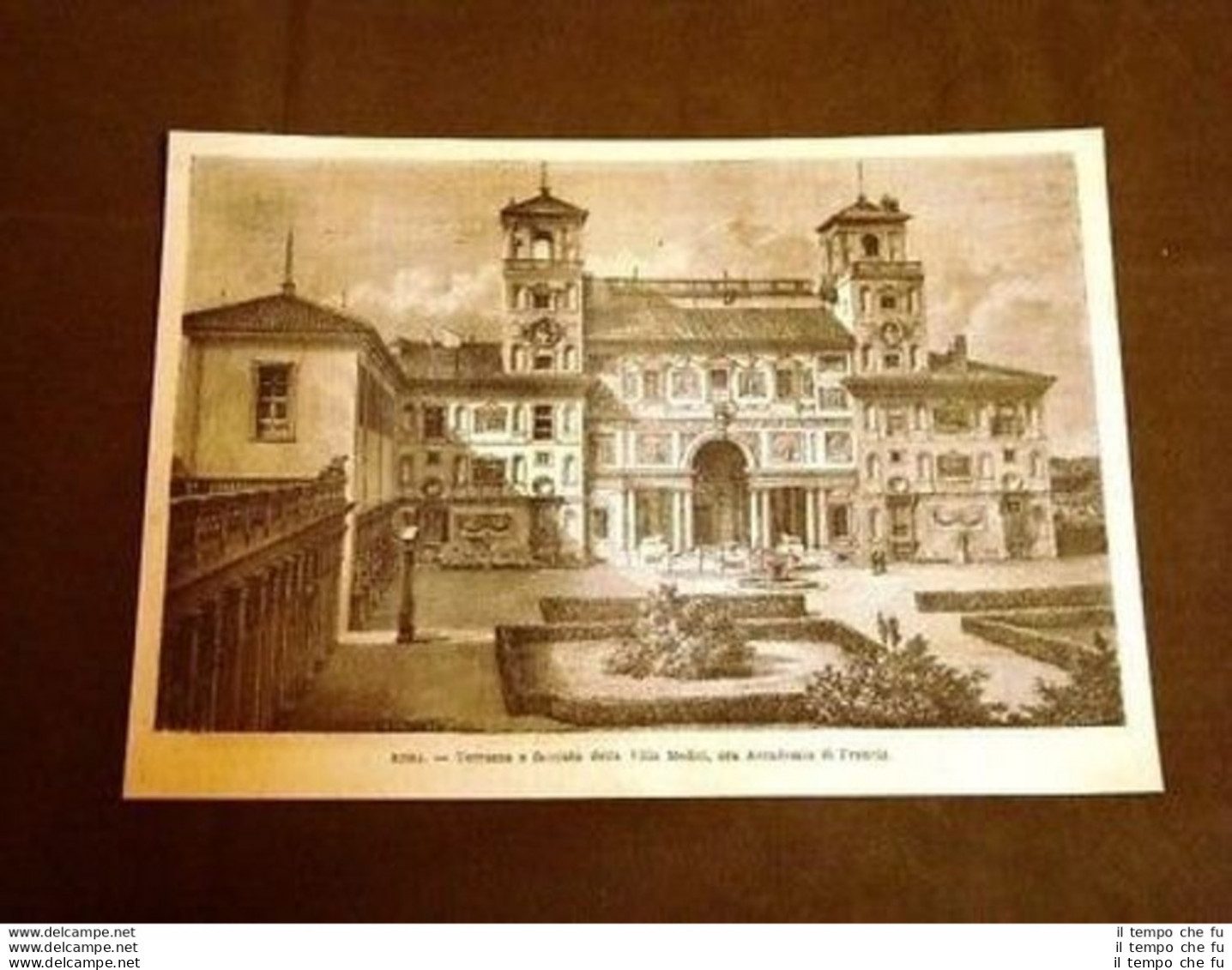 Roma Terrazza E Facciata Villa Medici Accademia Francia - Avant 1900