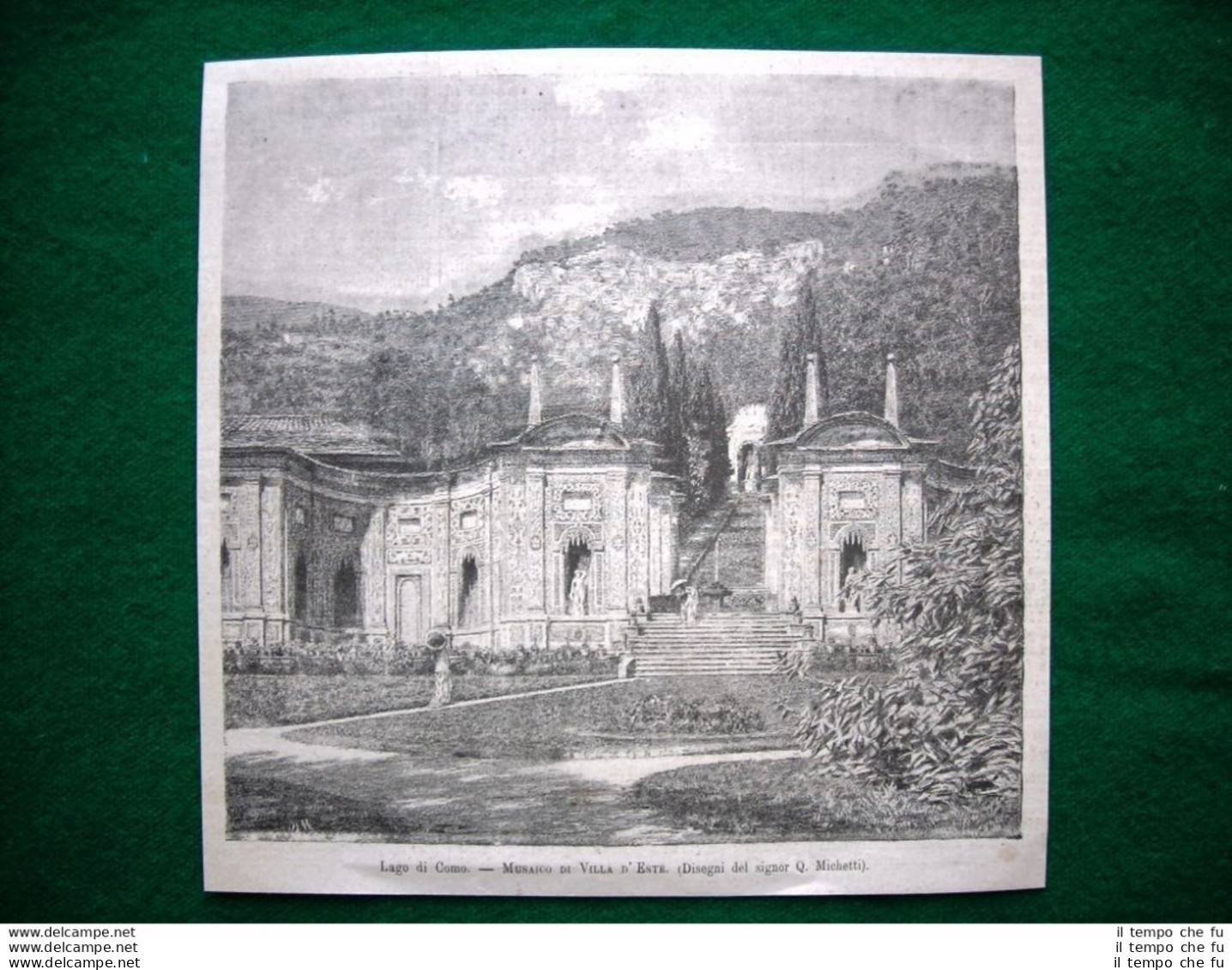 Lago Di Como Nel 1882 - Mosaico Di Villa D'Este (disegni Del Signor Q. Michetti) - Before 1900
