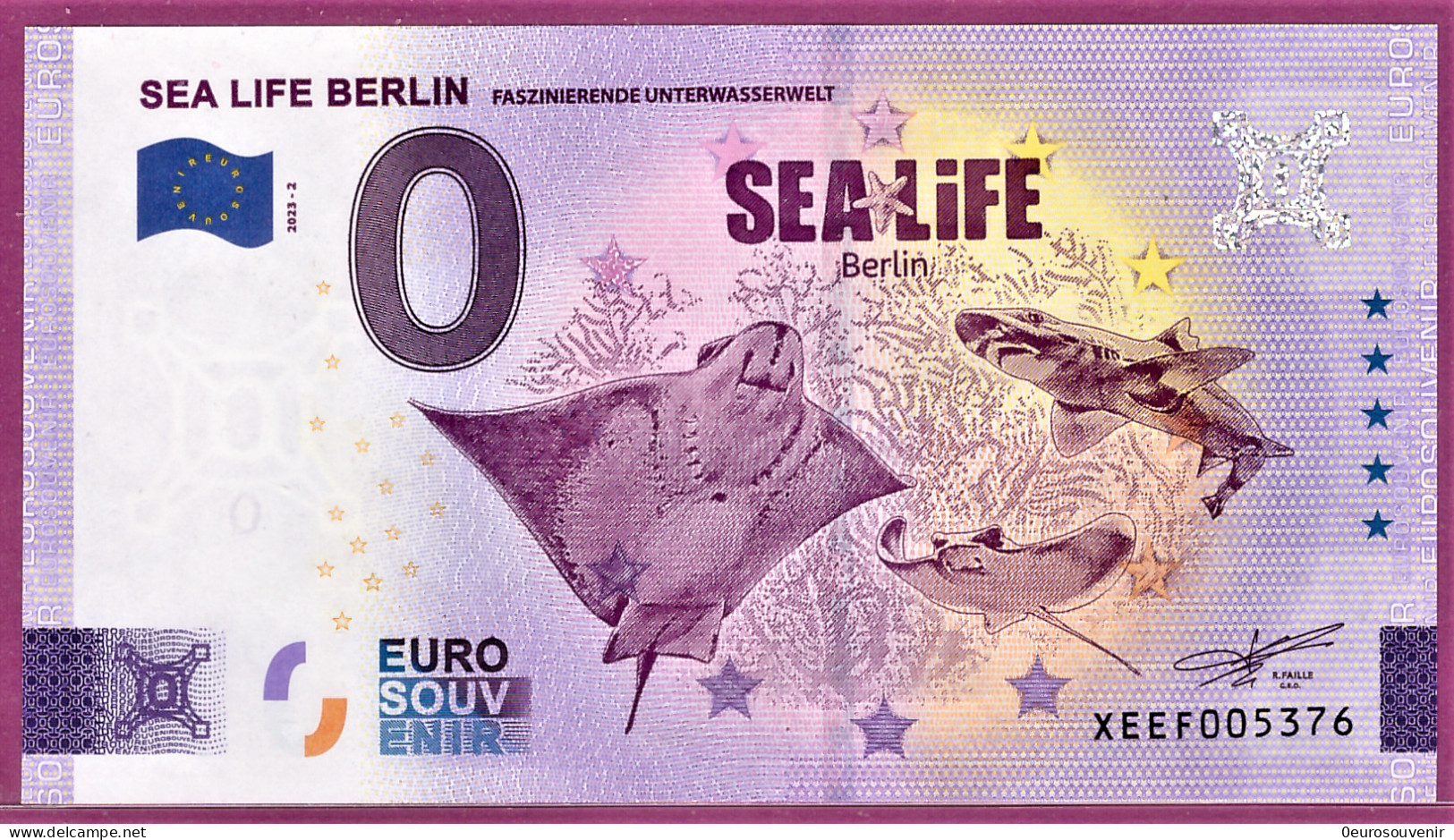 0-Euro XEEF 2023-2 SEA LIFE BERLIN - FASZINIERENDE UNTERWASSERWELT - Essais Privés / Non-officiels