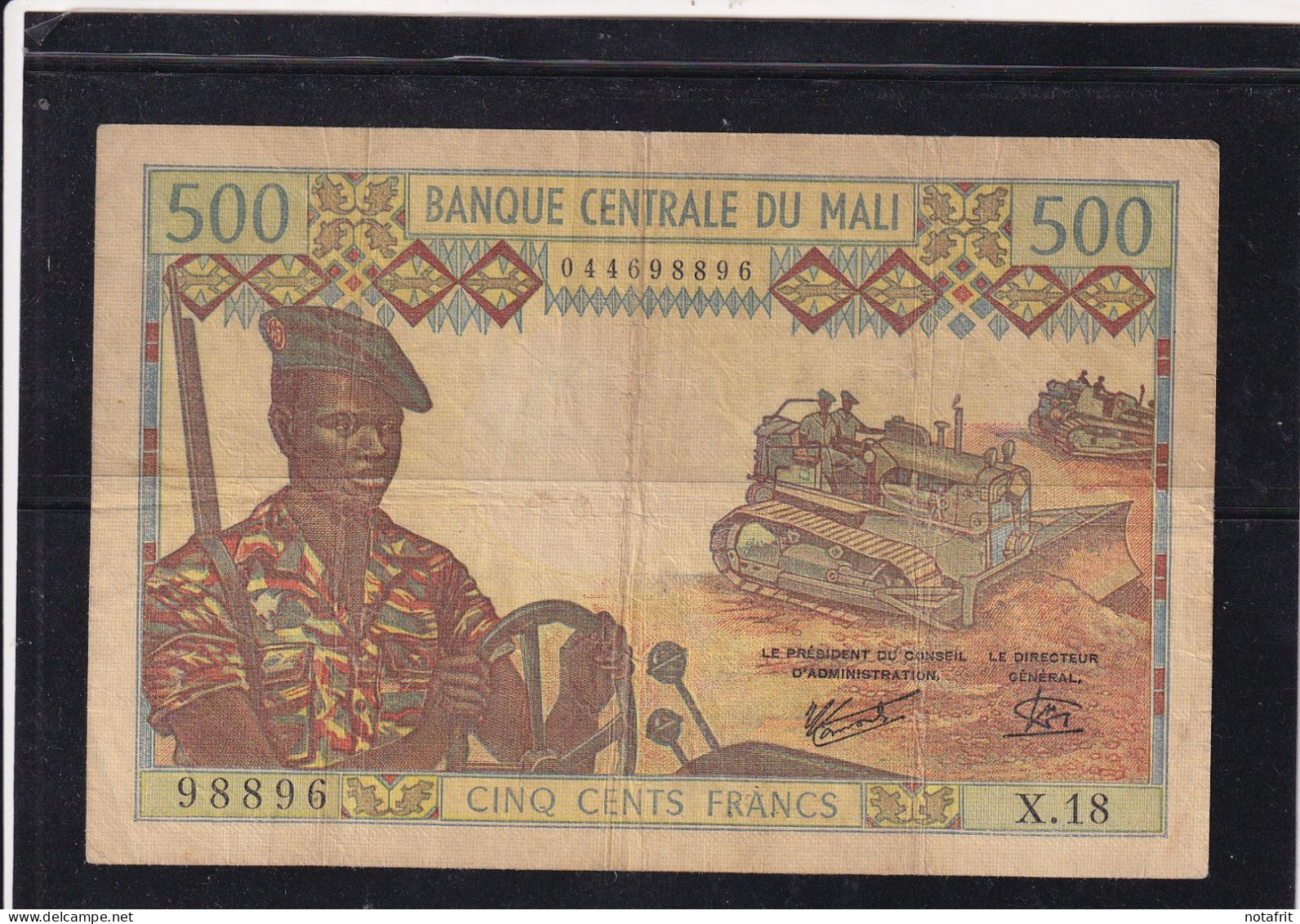 Mali 500  Fr   Fine  See Scan  AOF  Caravane De Sel Chameaux - Otros – Africa