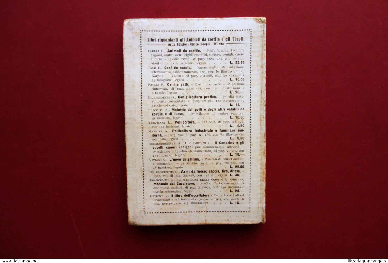 I Colombi Domestici E La Colombicoltura Bonizzi Hoepli 1928 Quinta Edizione - Zonder Classificatie