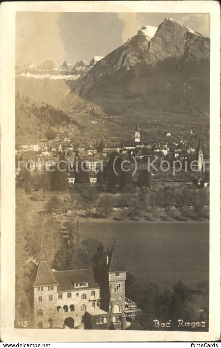 11519993 Bad Ragaz Ortsblick Mit Alpen Bad Ragaz - Sonstige & Ohne Zuordnung