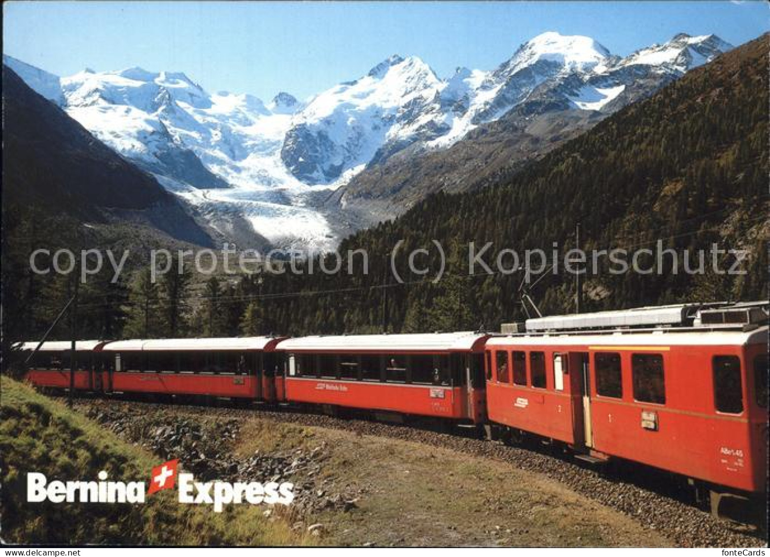 11511196 Berninabahn Bergbahn Express Schweiz Eisenbahn - Andere & Zonder Classificatie