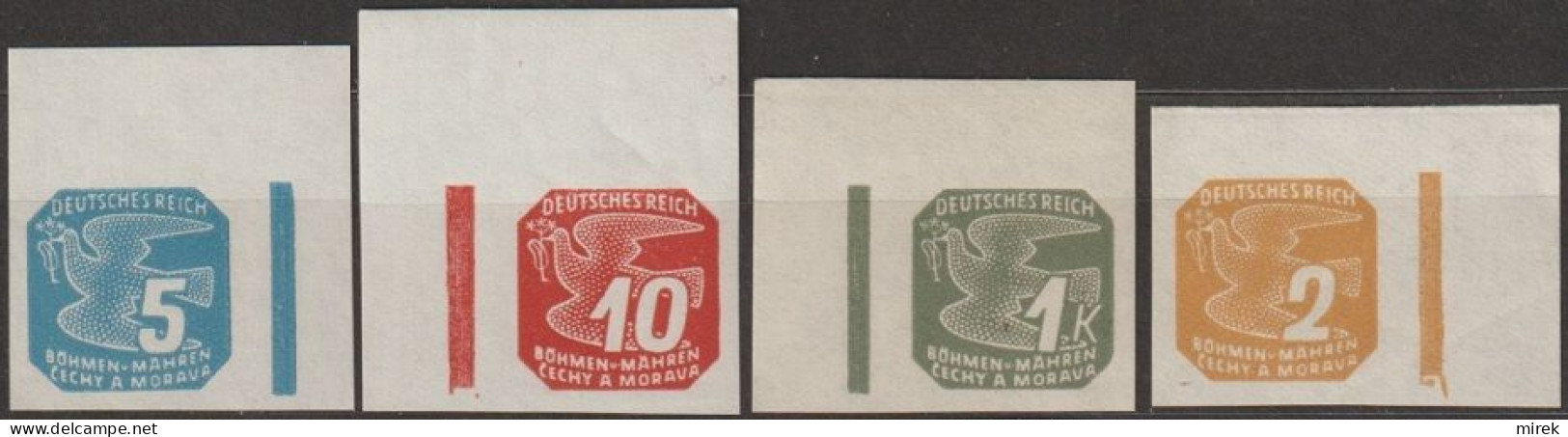 029a/ Pof. NV 10-11,13,16, Corner Stamps, Broken Frames - Unused Stamps