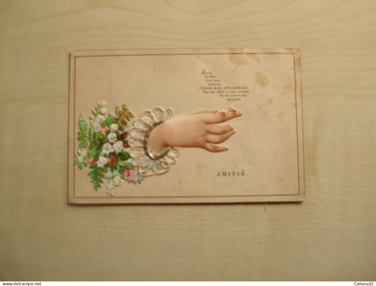 Carte Ancienne AMITIE - Fleurs