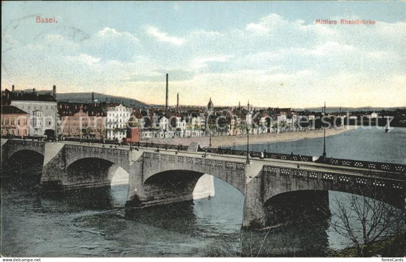 11502056 Basel BS Mittlere Rheinbruecke Basel BS - Andere & Zonder Classificatie