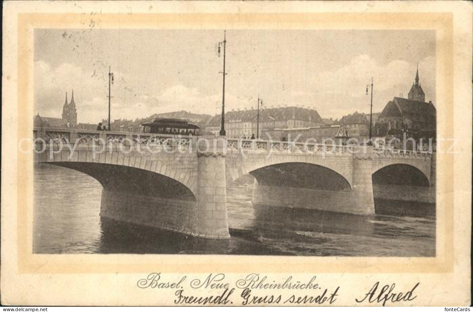 11501964 Basel BS Neue Rheinbruecke Strassenbahn Tram Basel BS - Sonstige & Ohne Zuordnung