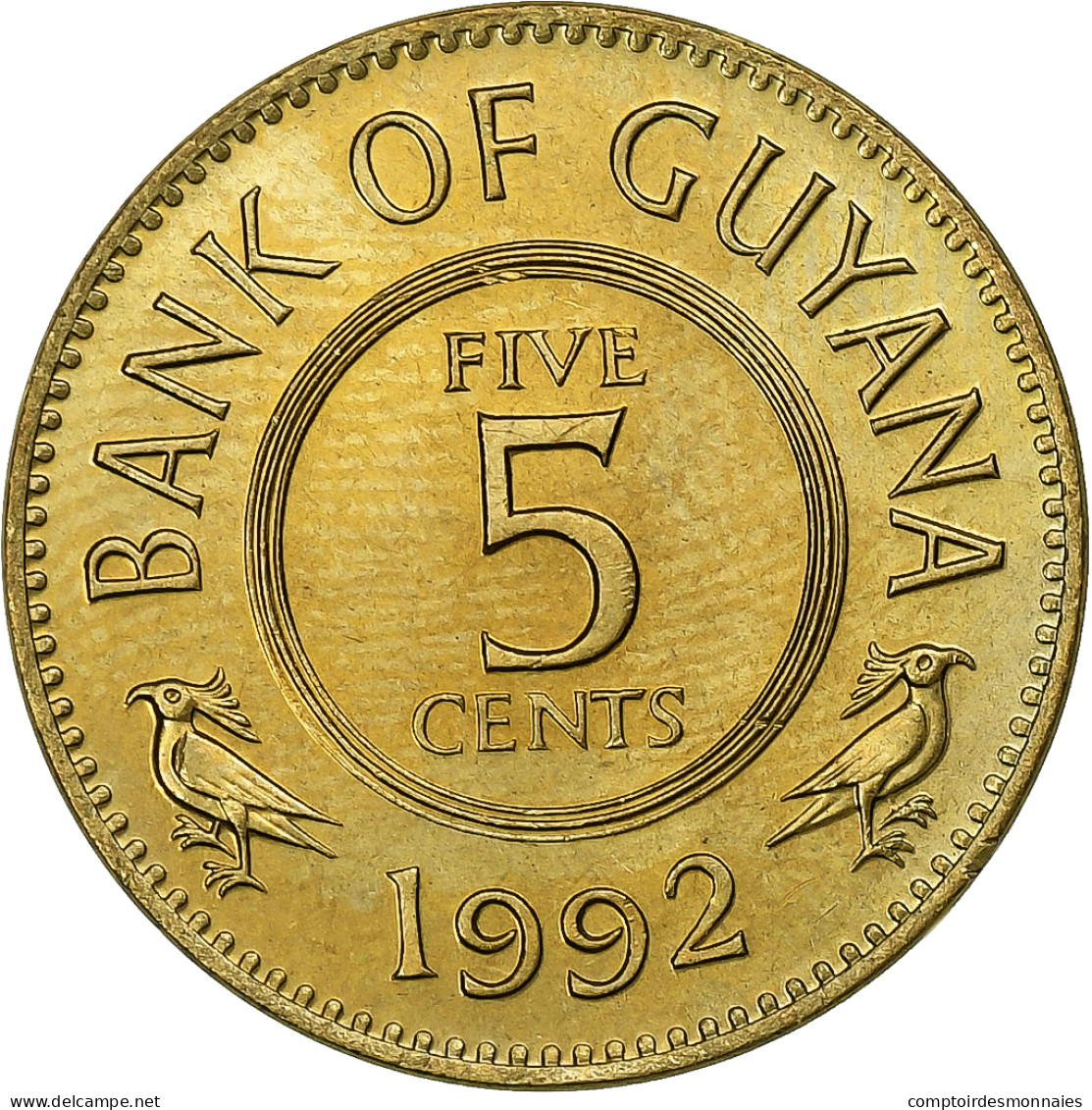 Guyana, 5 Cents, 1992, Nickel-Cuivre, SPL, KM:32 - Guyana