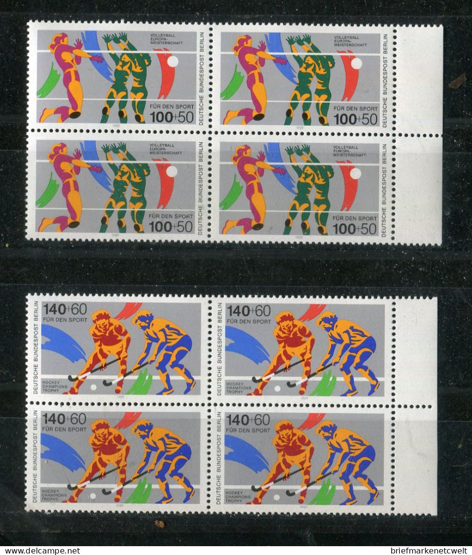 "BERLIN" 1989, Mi. 836/837 4er-Blocks ** (B1243) - Nuevos