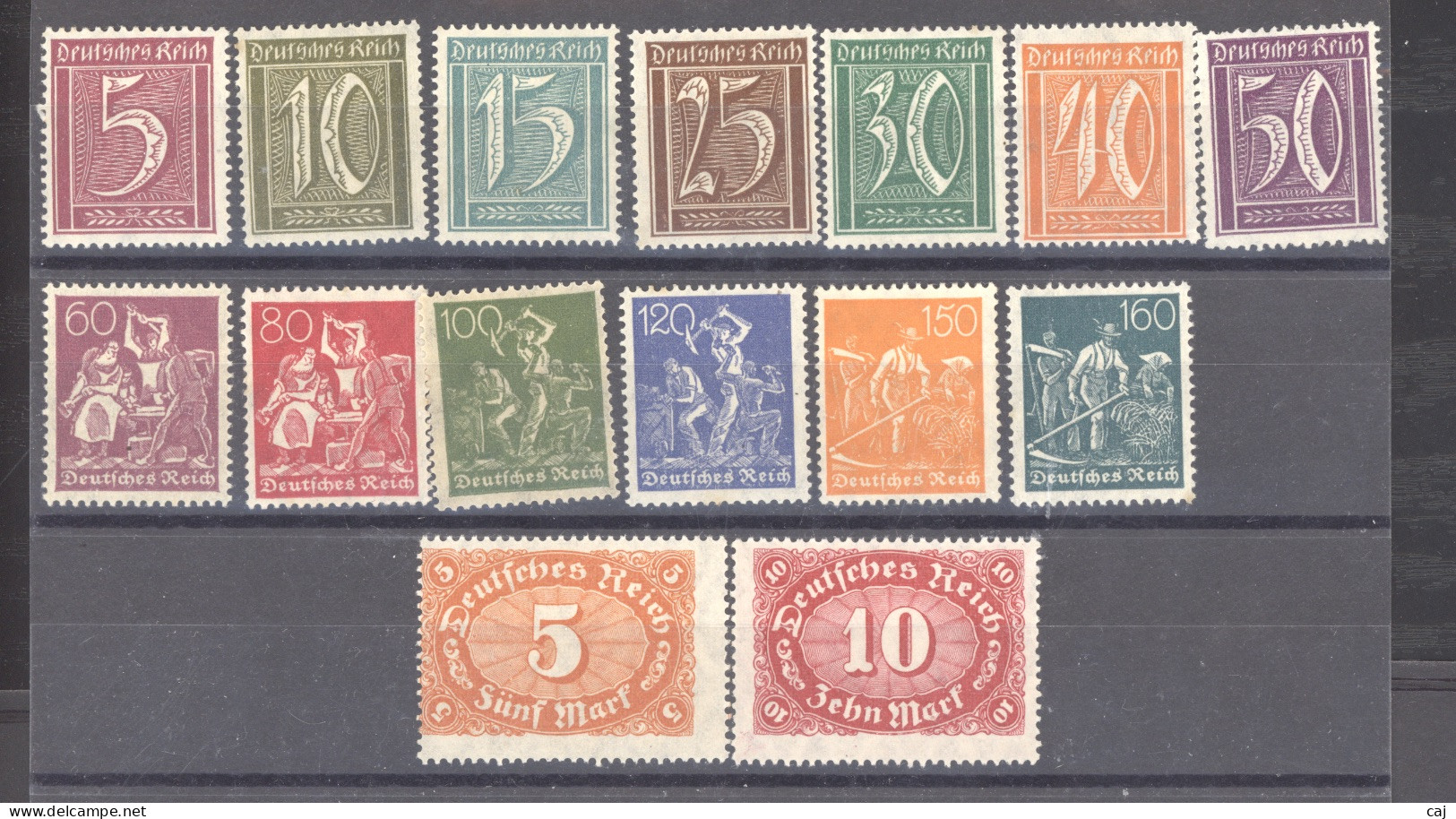 Allemagne  -  Reich  :  Mi  158-75  *  Sauf 171-73 - Unused Stamps